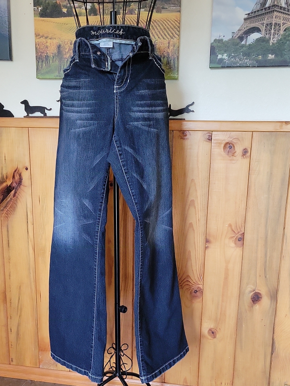 Maurices Women's Dark Indigo Straight Leg Jeans